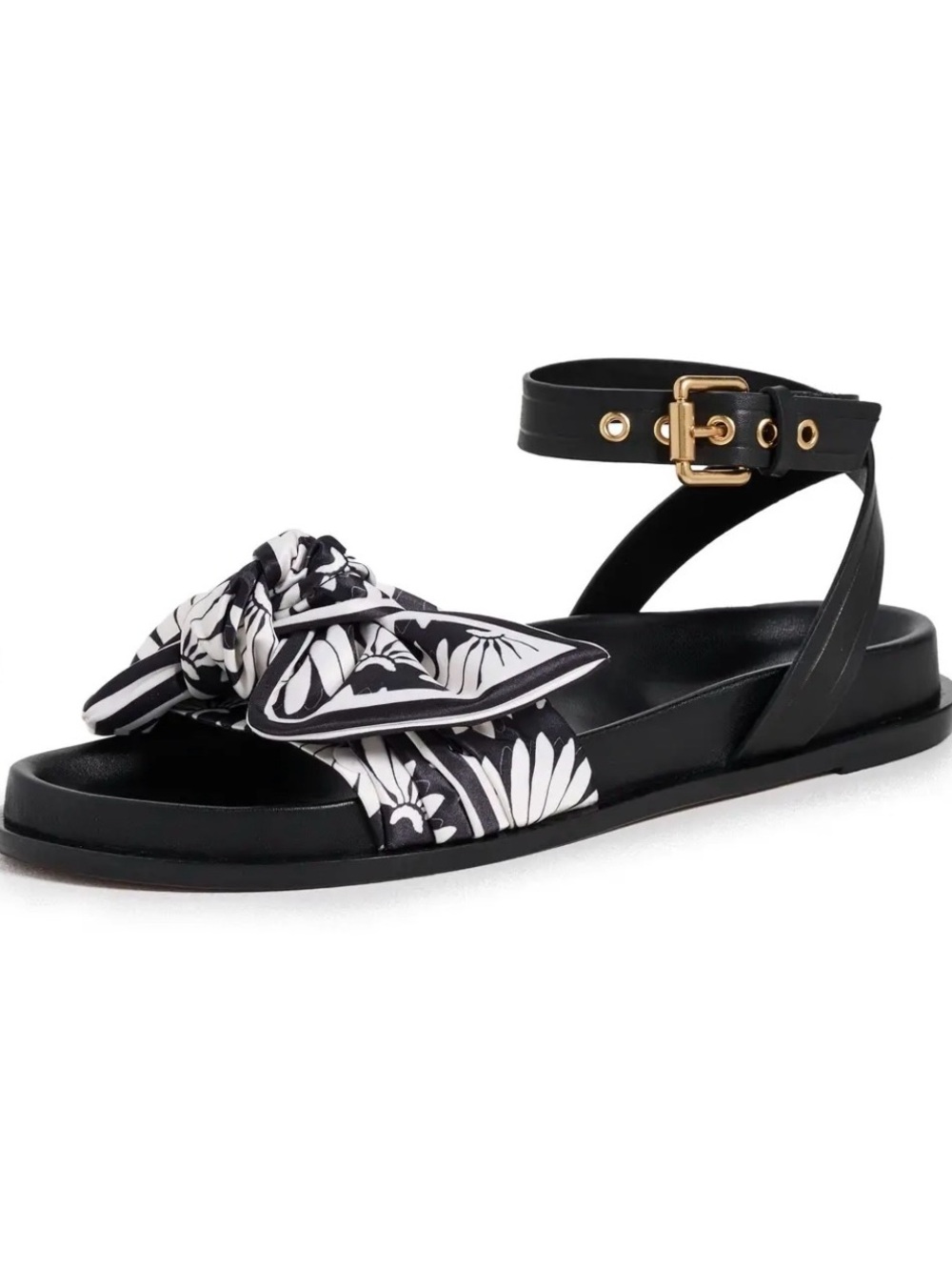 FARM Rio Black & White Floral sandals